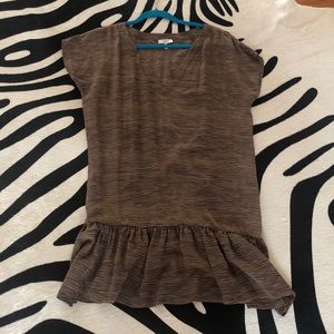 Joie silk drop waist ruffle dress